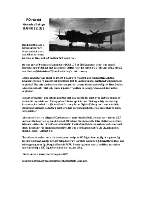 A preview of a PDF biography for Battye, Harold Knowles